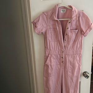 SHOW ME YOUR MUMU PINK UTILITY JUMPSUIT
